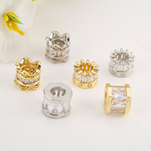 18K��ɫ�Ƕ�ʯ�Ȧ���鴮���Ʒ���diy��������S��ֱ��