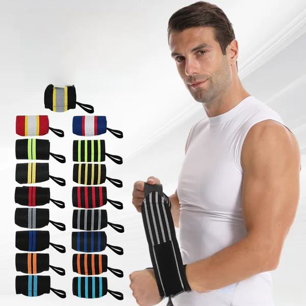 Fitness Sports wrist strap weightlifting push-up strength winding wrist strap sweat-absorbing booster band hard pull wrist support