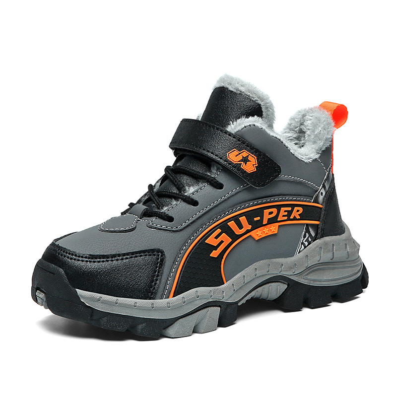 Zapatos infantiles transfronterizos para niños zapatos de montaña nuevos zapatos de invierno de algodón grueso calentamiento resistente al desgaste zapatos deportivos al aire libre para niñas