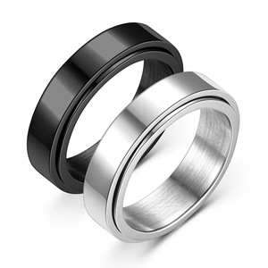 Korea Simple New Stainless Steel Rotatable Ring Wholesale Nihaojewelry display picture 1