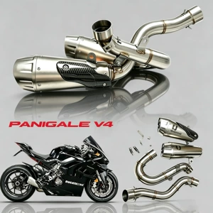 Motorcycle exhaust pipe suitable for Ducati Panigale V4 18-24 stainless steel exhaust pipe silencer