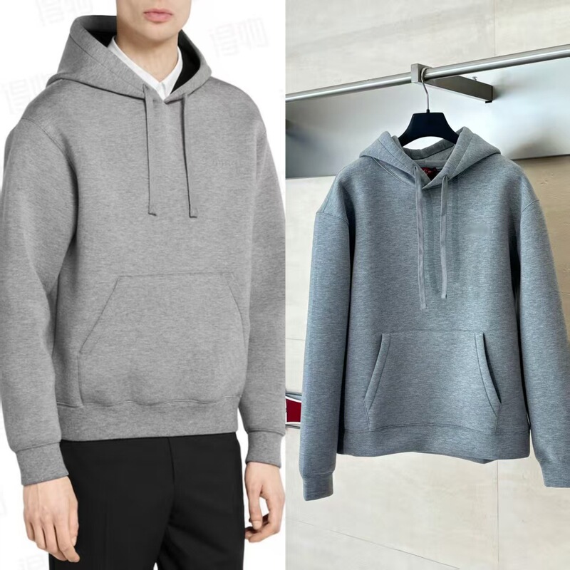 Gu Correct Version High Version 25Fw Same Color Embroidered Air Cotton Hooded Sweatshirt Gu Correct Version High Version 25Fw Same Color Embroidered Air Cotton Hooded Sweatshirt