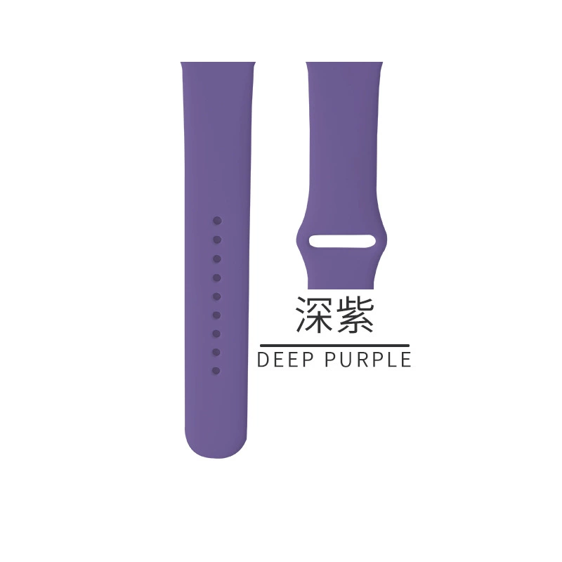 Silicone watch strap (Apple compatible), generations 1–9/SE, standard & extended, multiple colors
