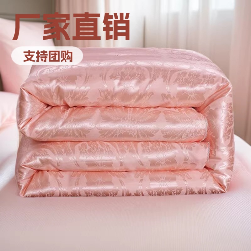 Manufacturer Wholesale Thickened Warm Winter Quilt, Spring and Autumn Quilt, All-Season Quilt, Satin Jacquard Quilt, Cotton Quilt, Company Group Purchase, Silk