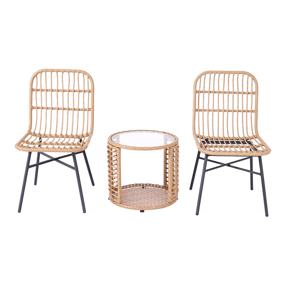 Fabricante directo de sofá de caña al aire libre combinación de patio de casa sofá de ocio mesa de té de aluminio moderno muebles simples