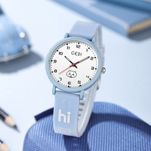 歌迪卡通动漫同款学生表糖果色防水硅胶表小清新初中生石英手表