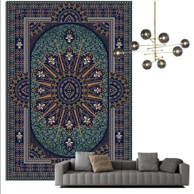 Nordic Retro Carpet Living Room Persian Sofa Coffee Table Bedroom Iran Middle East Turkey Floor Mat Soft Home Use