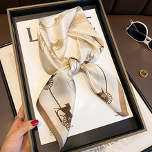 国风复古汉代马车女高级真丝70中方巾桑蚕丝丝巾送礼高档妈妈围巾