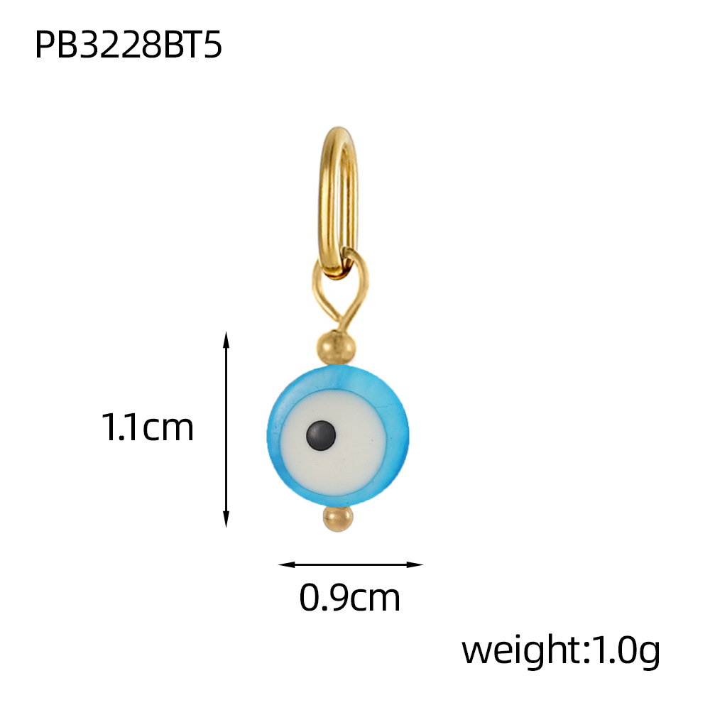 2g Weight Pendant Jewelry Making Type DIY Ornament Accessories Classification 1 Piece Quantity 304 Stainless Steel Material Devil's Eye Pattern All Seasons Season Polished Finish Plating Design Simple Style, Classic Style Style 1 Piece 304 Stainless Steel Devil's Eye Polished Pendant DIY Ornament Accessories 14
