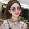 2024 source factory cargo new sunglasses female polygon crystal cut edge round face is thin star net red sunglasses