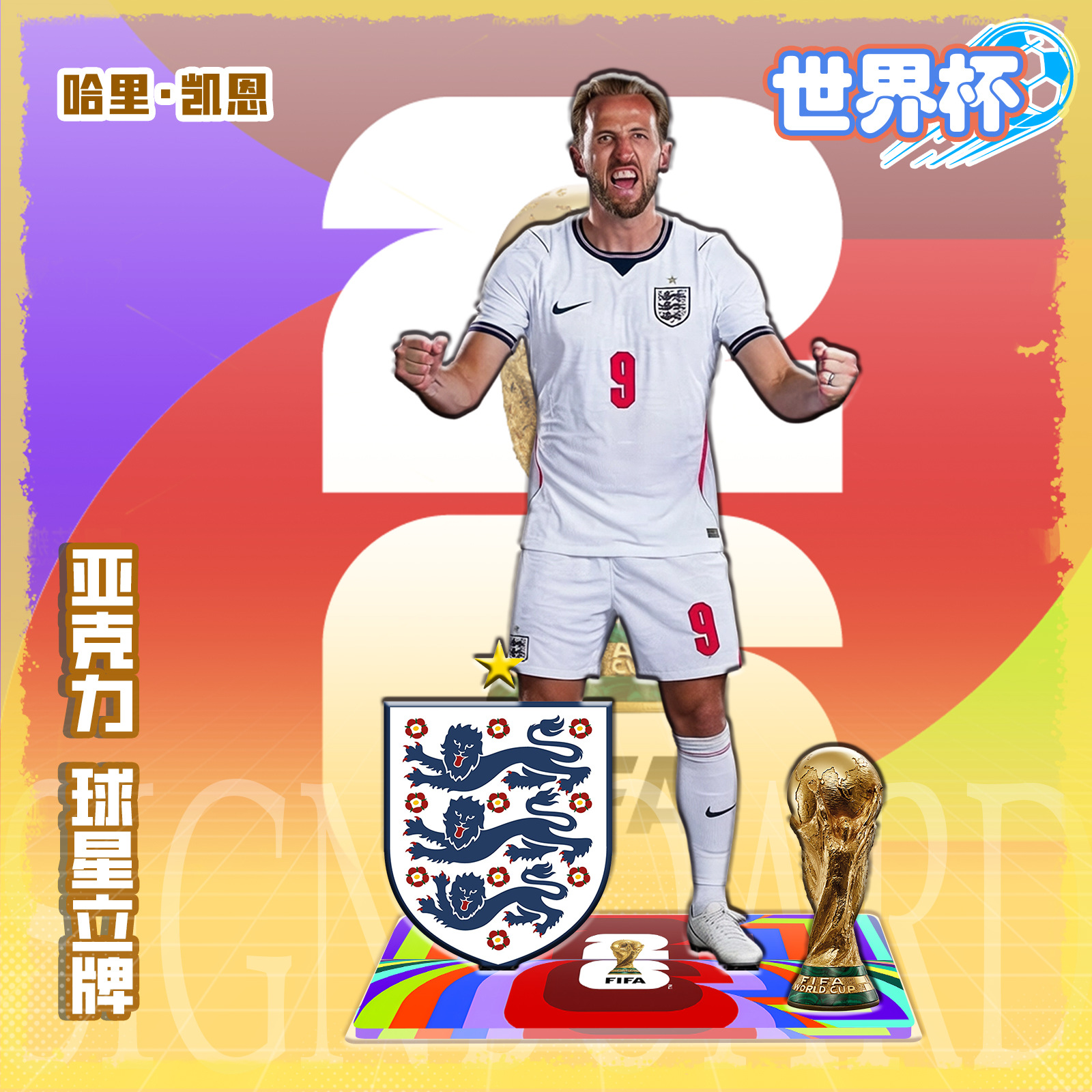 Figura Acrílica de Estrella de Fútbol de Acrílico, para Regalo de Cumpleaños