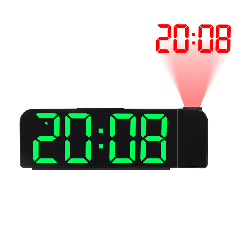 LED new simple projection alarm clock large font color display electronic clock digital alarm clock with temperature 8013