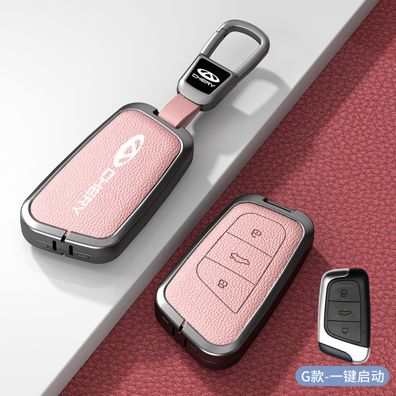 G 모델 핑크 아연 합금 쉘 + 자동차 로고 사각 버클