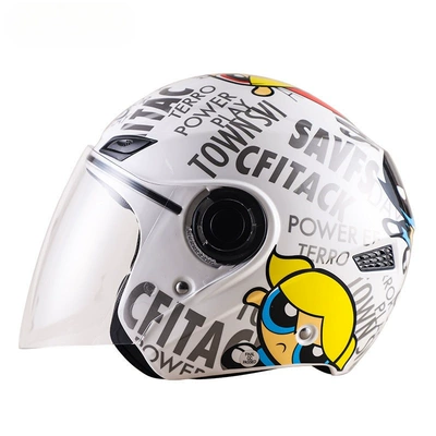 Motosiklet dəbilqələri – safety helmet, all-season adult cartoon helmet - little-white-angel
