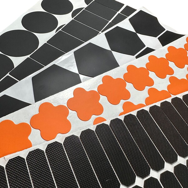 Black adhesive round rubber self-adhesive pad