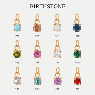 Europe and the United States cross-border ins style exquisite fashion 18k gold stainless steel December birthday stone jewelry accessories jewelry wholesale
