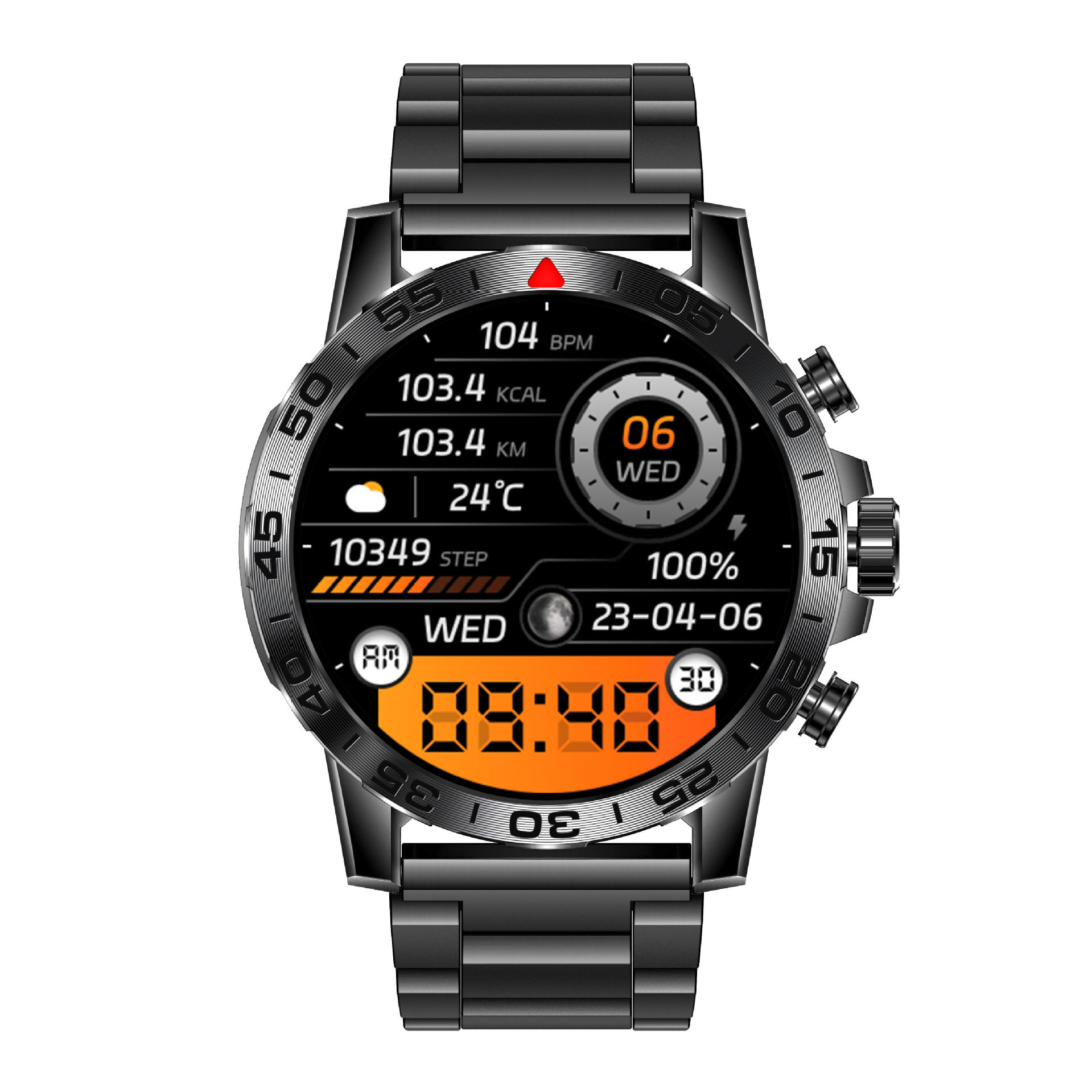2024 cross-border latest popular men's business hard style outdoor sports three-proof IP68 smart watch