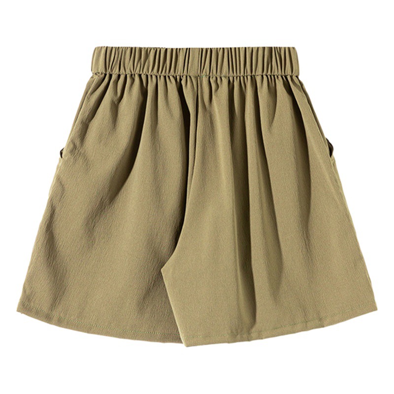 Pantalones Cortos Sueltos de Secado Rápido para Mujer 三分裤 de Poliéster, Secado Rápido, Ligeramente Elástico, para Uso Casual