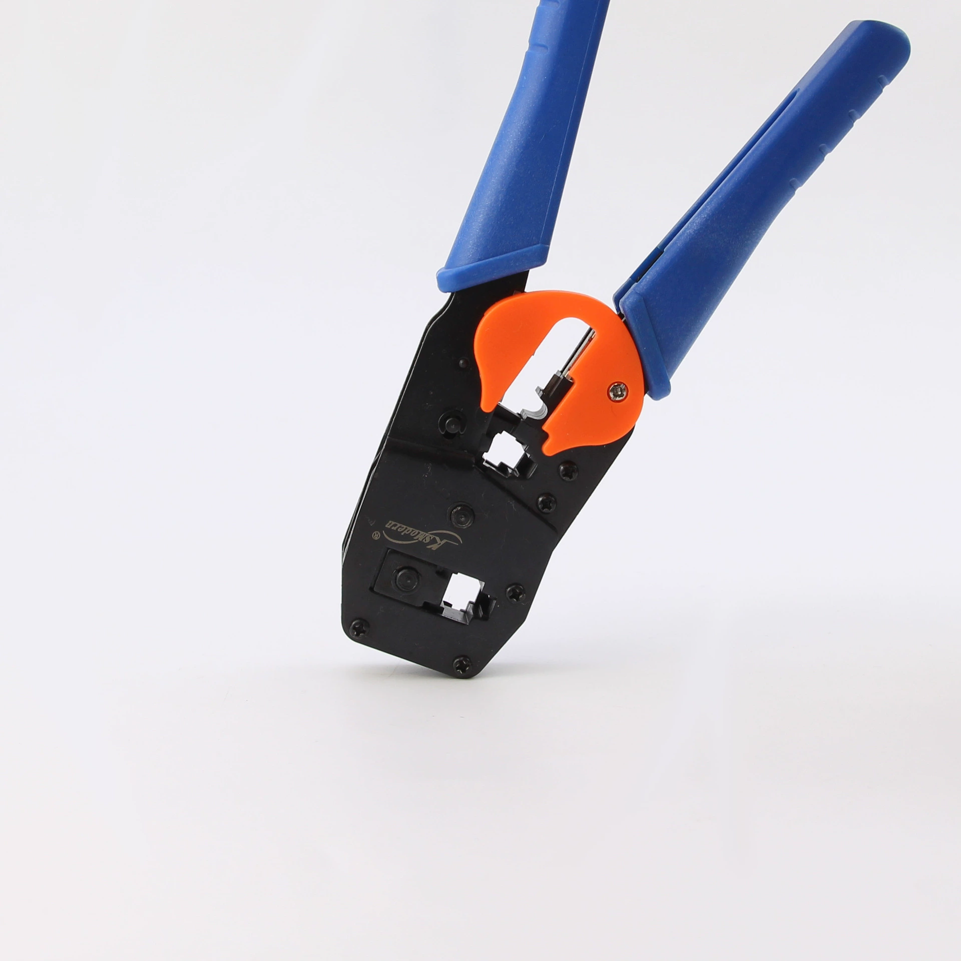 RG45 Crimp Tool Pass-through Ethernet Crimp for Cat5/Cat6 Modular Plug Set