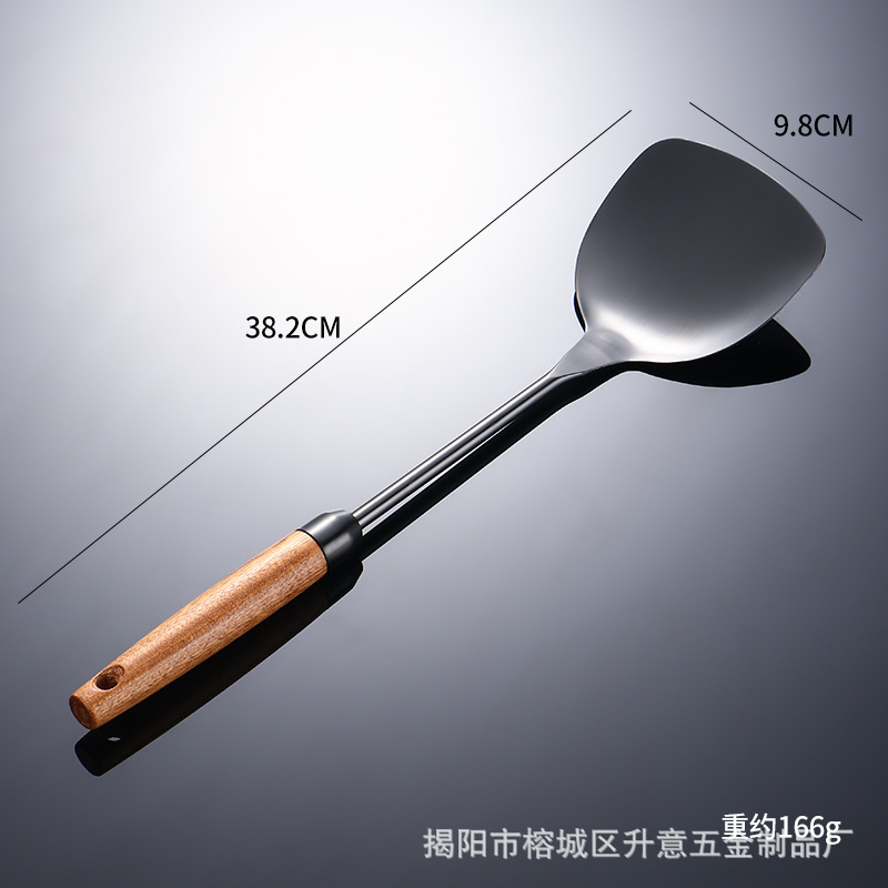 티타늄 도금 블랙 사펠레 나무 손잡이 슬리퍼