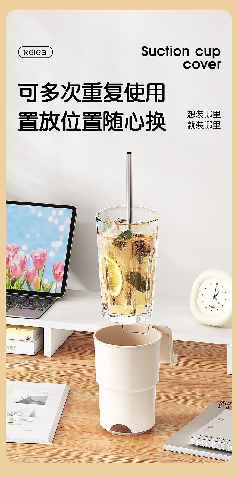 Creative Car Water Cup Holder Air Conditioner Air Outlet Beverage Holder Multi-Functional Car Seat Back Mobile Phone Holder Suction Cup Storage Rack