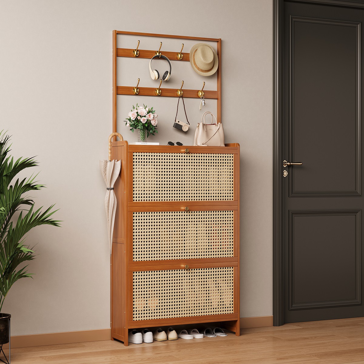 Gabinete de zapato de flip-top puerta de gabinete integrado marco de almacenamiento sala de estar doméstica multicapa de gran capacidad puerta exterior pasillo estrecho marco de zapatos