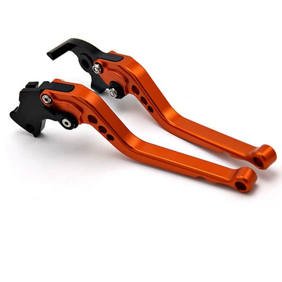 Handle Lever: Motorcycle Handle Cover - orange-long-length-no-logo