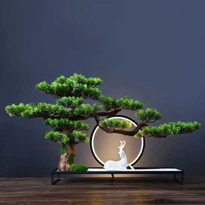 simulation Welcome Song Decoration bonsai Chinese style Buddhist mood space New Chinese style a living room Entrance decorate Soft loading Home Furnishing Jewelry