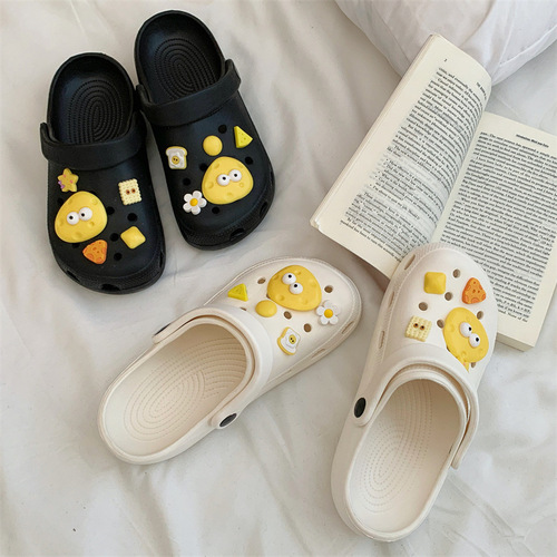Thick-soled Croc Shoes Women's Ins Cute Potato Baotou Students' Soft-soled Outerwear Beach Shoes Women's Summer Sandal Slippers