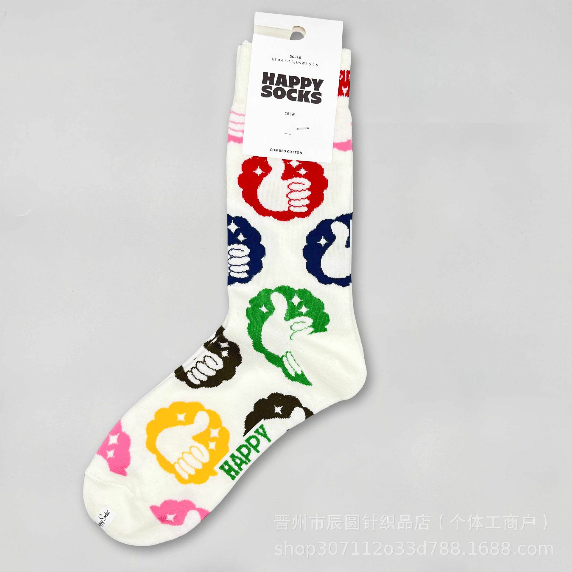 happysocks suecos calcetines de moda damas in-mode versátil animación calcetines de algodón de cintura alta al por mayor