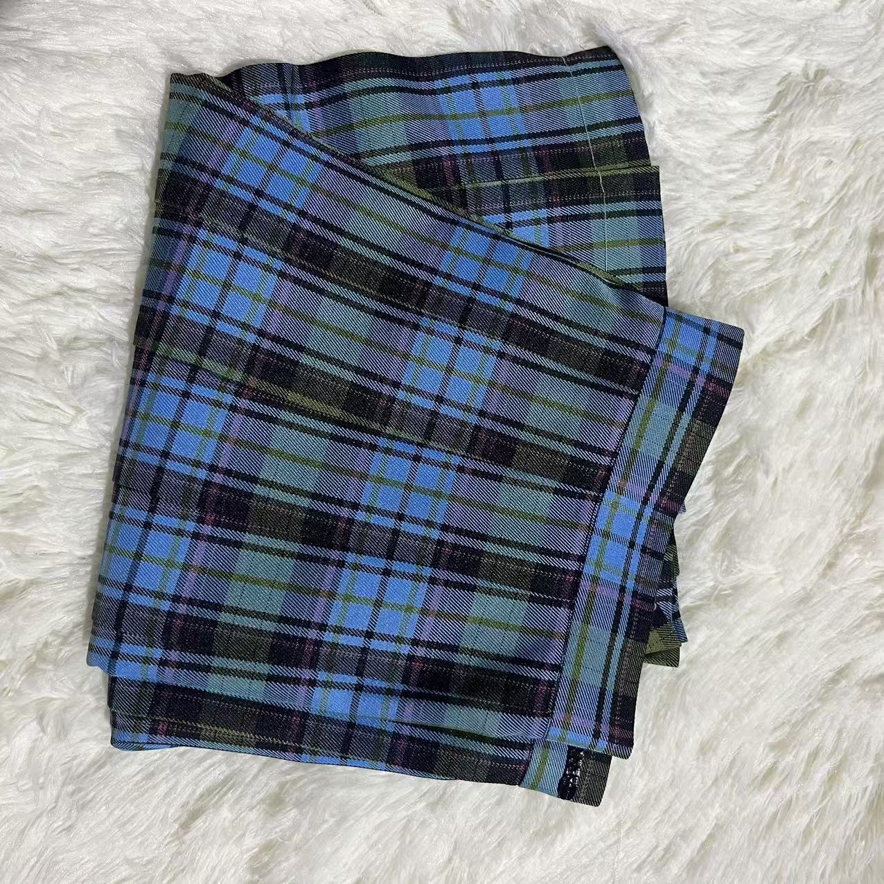 뜨거운 가을 꽁치 JK 학술 스타일 스커트 가을과 겨울 플리츠 스커트 체크 무늬 새로운 하이 허리 세트