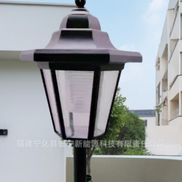 Outdoor Solar Garden Light Hexagonal Led Retro Palace Garden Lawn Landscape Lighting Ground Plug Light for Home Use