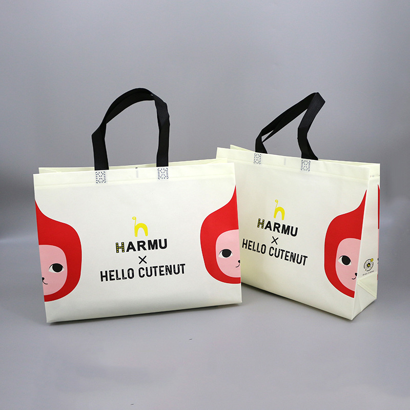 超声波烫压无纺布覆膜彩印手提袋工厂无纺布购物手提袋