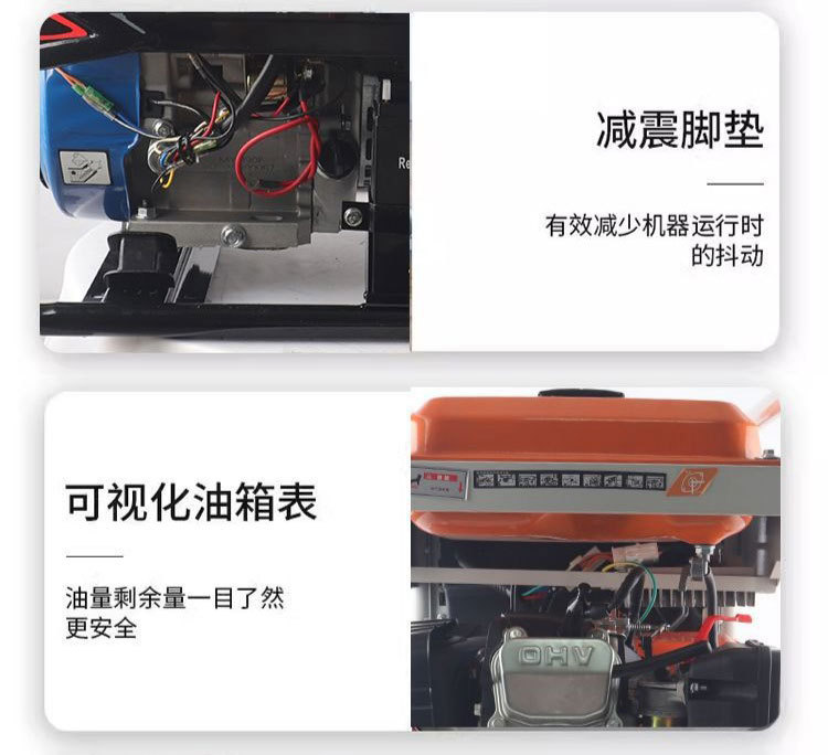 Small Gasoline Generator 3Kw/5Kw/8Kw Portable Household Emergency Single/Three-Phase Generator Set 220V/380V