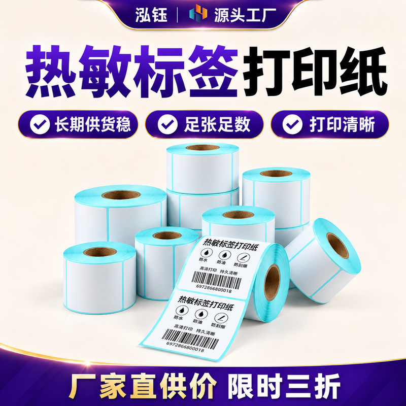 Three-Proof Thermal Paper Self-Adhesive Label Paper Waterproof Thermal Label Printing Paper Barcode Label Sticker 100*100 Three-Proof Thermal Paper Self-Adhesive Label Paper Waterproof Thermal Label Printing Paper Barcode Label Sticker 100*100