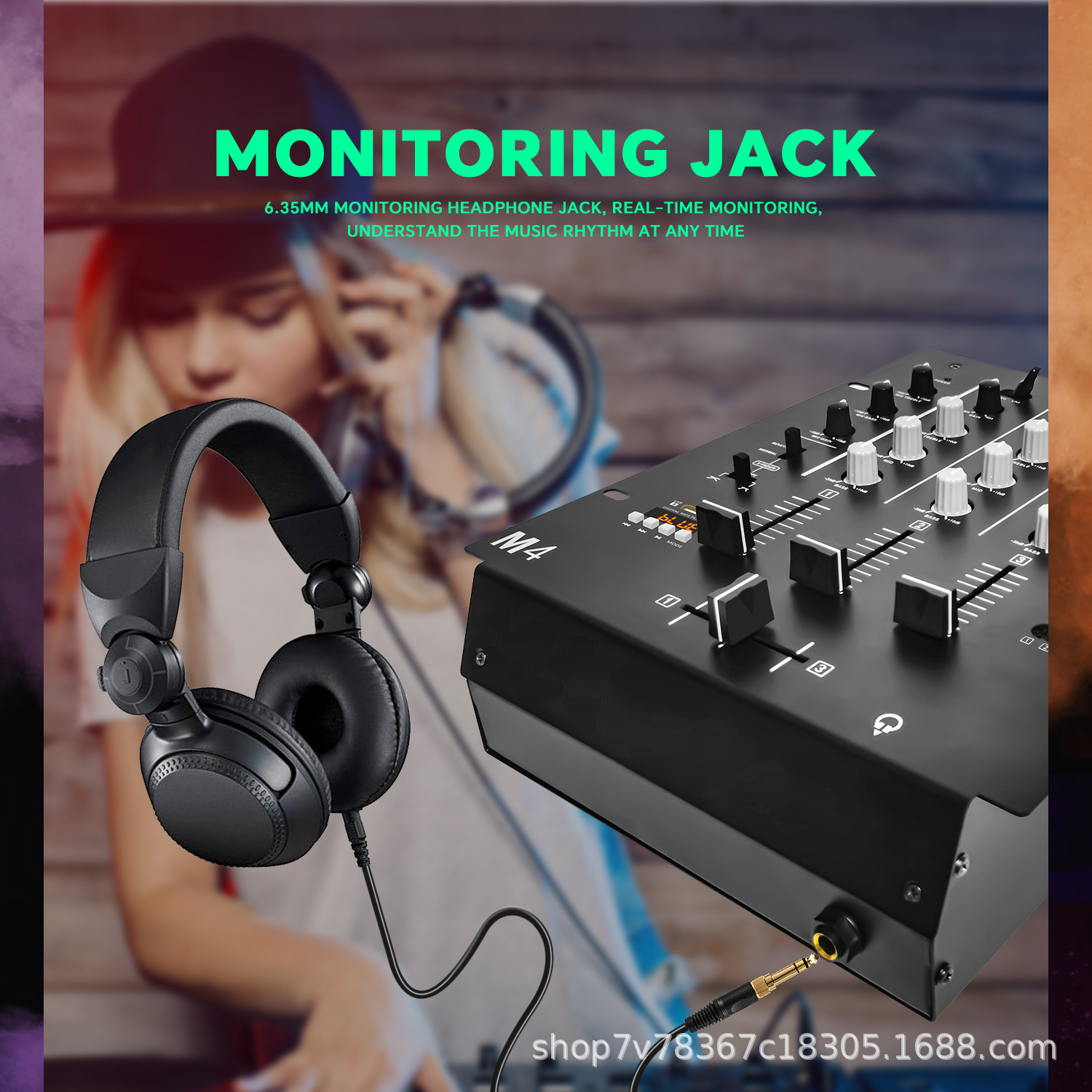 블루투스 다기능 소형 4 웨이 믹서 6 웨이 믹서로 효과가있는 외국 전자 상거래 전문 무대 성능