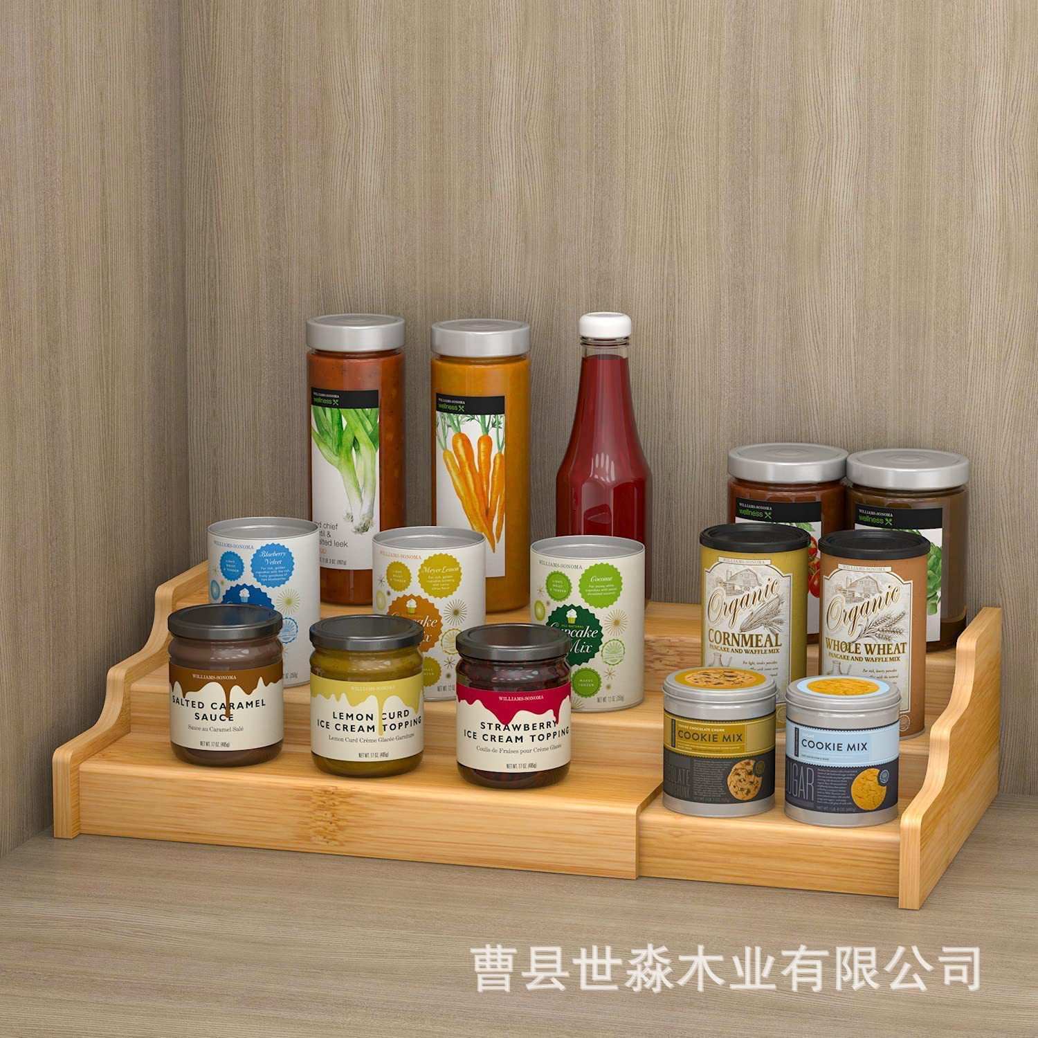 Bamboo multi -layer seasoning rack Creative Nanzhu family kitchen…