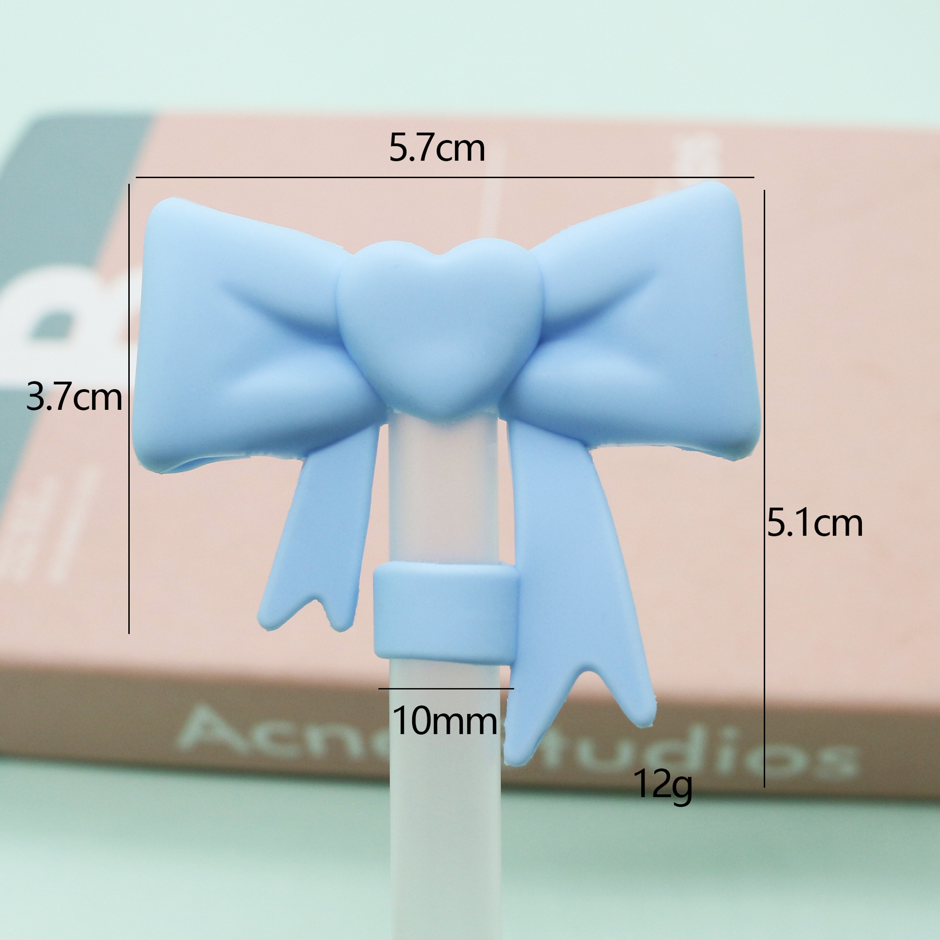 Tapa de pajita de silicona de grado alimenticio de 10mm Tapa de pajita a prueba de polvo Tapa de pajita linda Cubierta de polvo de dibujos animados tridimensional Cubierta de pajita