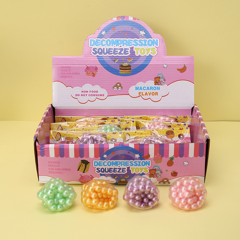 Bursting Beads, Pinchable Pearl Plate String, Pinchable Soft Waxy Ice Ball, Noisy Ball, Creative Decompression Toy Ball, Shapeable
