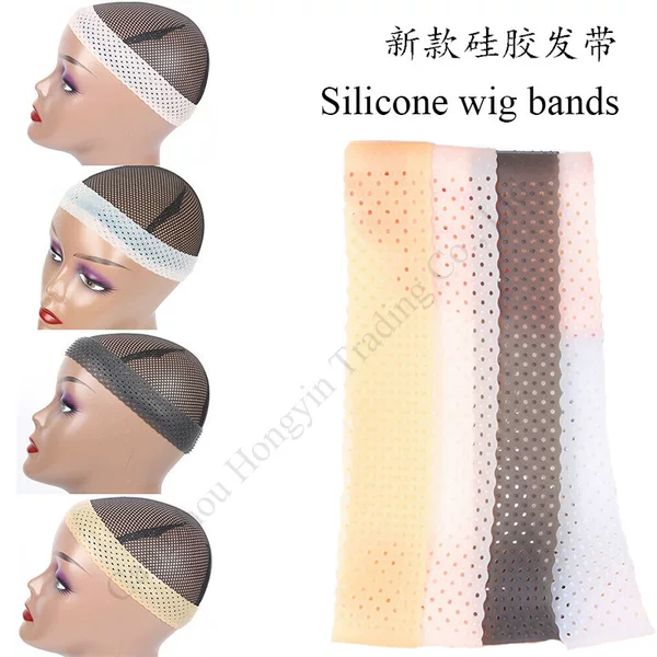 Cross-Border Sports Headband Silicone Hairband Elastic Anti-Sweat Wig-Specific Hair Tie Non-Slip Anti-Falling Breathable Running