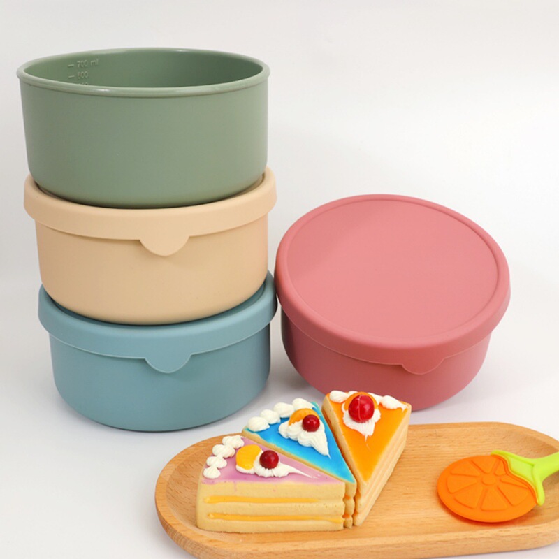 Environmentally Friendly 100% Food-Grade Silicone Bpa-Free Microwave and Dishwasher Safe Lunch Box Portable Lunch Box
