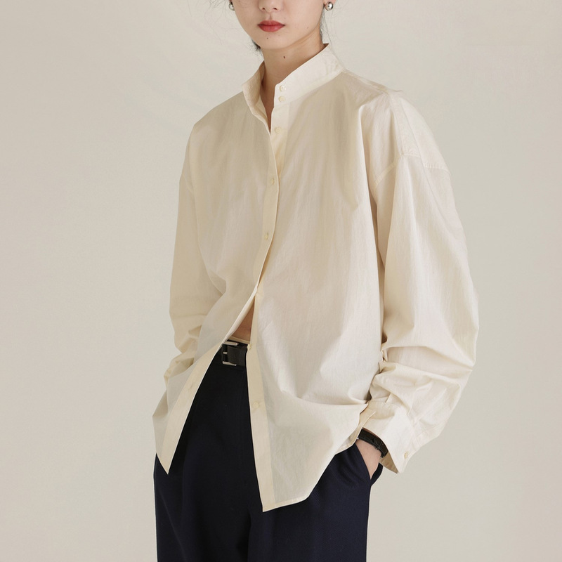 2025AW‘低饱和度秋日’Twisted Shirt/立领衬衫宽松型时尚百搭|undefined