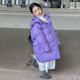 South Korea children's clothing children's down jacket mid-length thickened winter clothes girls' baby boys' fashionable autumn and winter coat