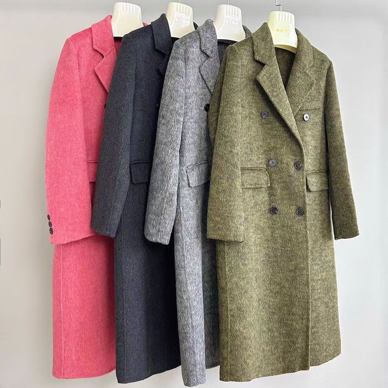 2026 Autumn/Winter New Korean Style Wool Coat with Regular Shoulder, Suit Collar, Extended Length, Simple and Versatile Commuter Woolen Jacket 2026 Autumn/Winter New Korean Style Wool Coat with Regular Shoulder, Suit Collar, Extended Length, Simple and Versatile Commuter Woolen Jacket