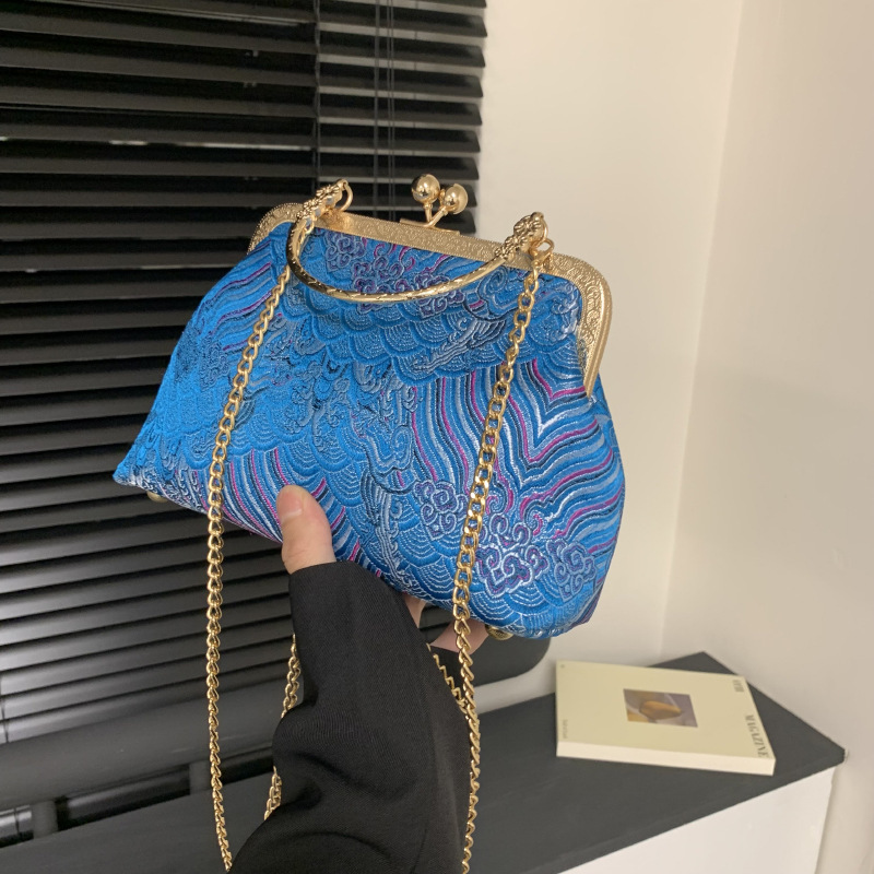 新款成品中国风刺绣古风汉服旗袍小包百搭斜挎单肩手提绣花口金包|undefined