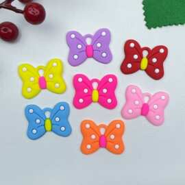 卡通软胶彩色蝴蝶 DIY手机壳洞洞鞋发夹水杯收纳盒冰箱贴材料批发