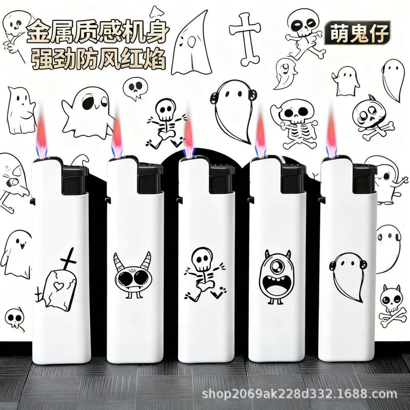 Manufacturer Wholesale Iron Shell Metal Windproof Inflatable Lighter Customized Free Laser Engraving Advertising Cartoon Lighter