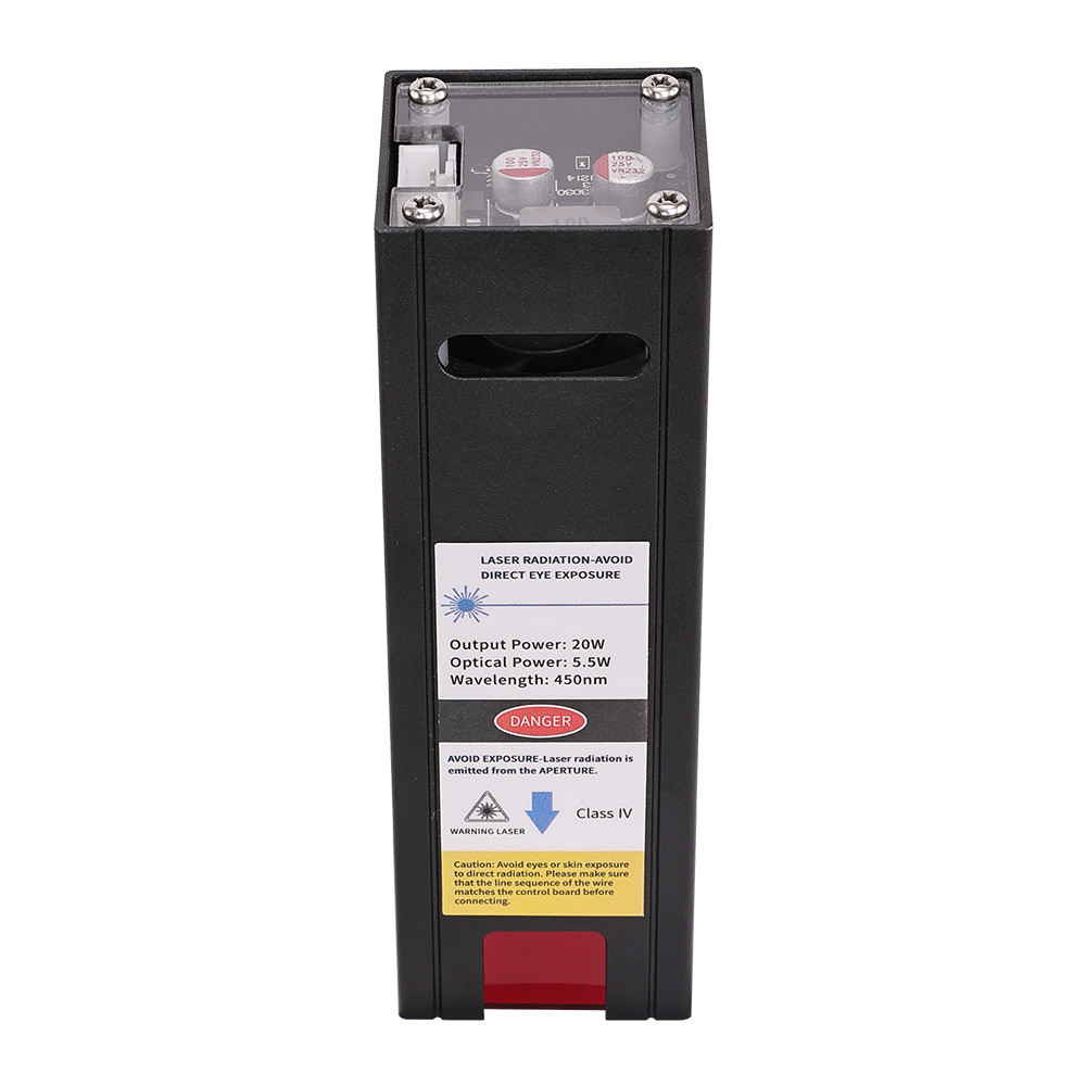 Módulo de máquina de corte láser de alta potencia de 20W con enfoque fijo, cabezal de corte láser CNC para bricolaje, perfil 33, procesamiento de alta precisión