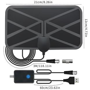 4K 1080p Digital TV Antenna Indoor HD with Signal Amplifier High Gain Terrestrial Wave TV Antenna