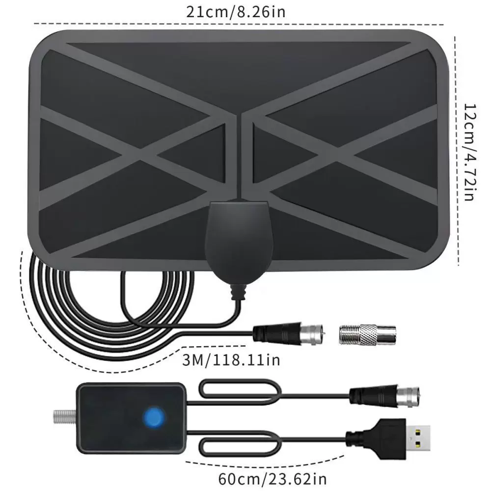 4K 1080p数字电视天线室内高清带信号放大器高增益地面波电视天线